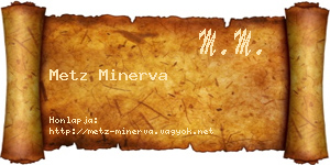 Metz Minerva névjegykártya